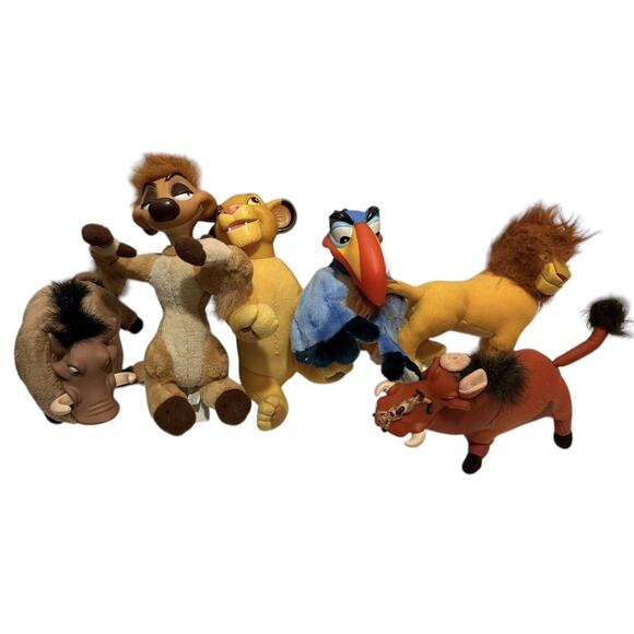 Disney Applause The Lion King Stuffed Plushes PVC Head Lot Of 6 - Picture 1 of 16